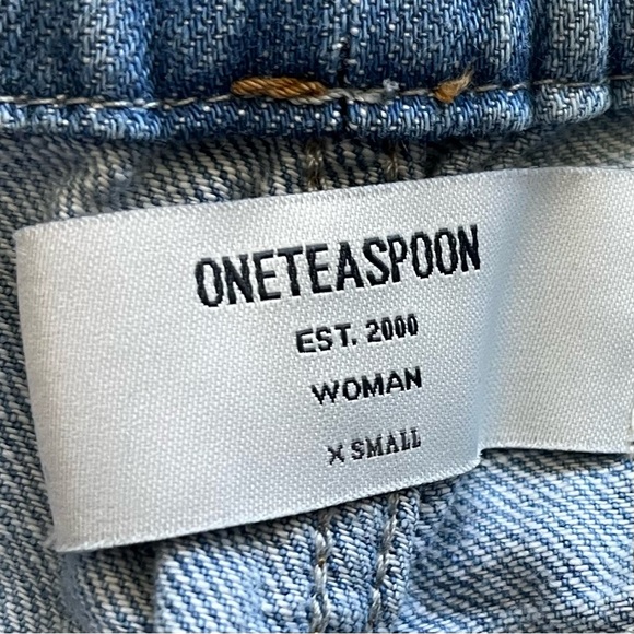 ONE TEASPOON Women's Shabbies Drawstring Boyfriend Jeans Size XS Comfy Trendy - Picture 3 of 9